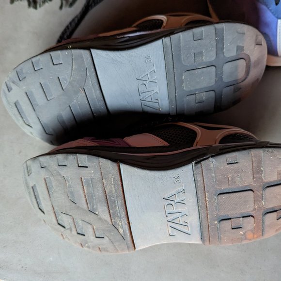 Zara MULTI-PIECE TECHNICAL SNEAKERS | US Women's 7 / Kids 4 - Picture 13 of 15